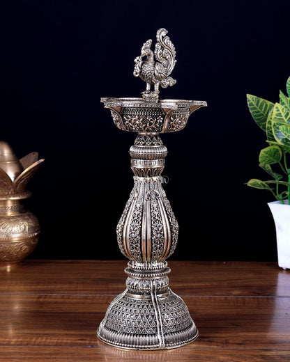Brass Superfine Annam Pakshi Oil Lamp (Diya Samai) 12.5 inch