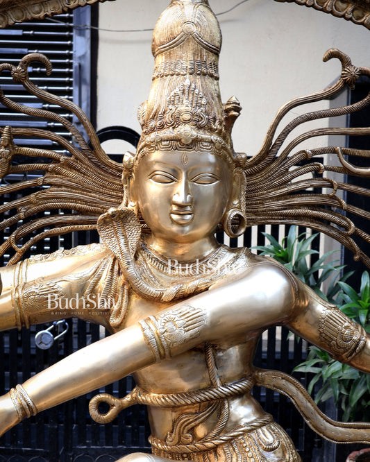 Exquisite 6 feet Brass Nataraja Statue – Grand Temple-Grade Sculpture