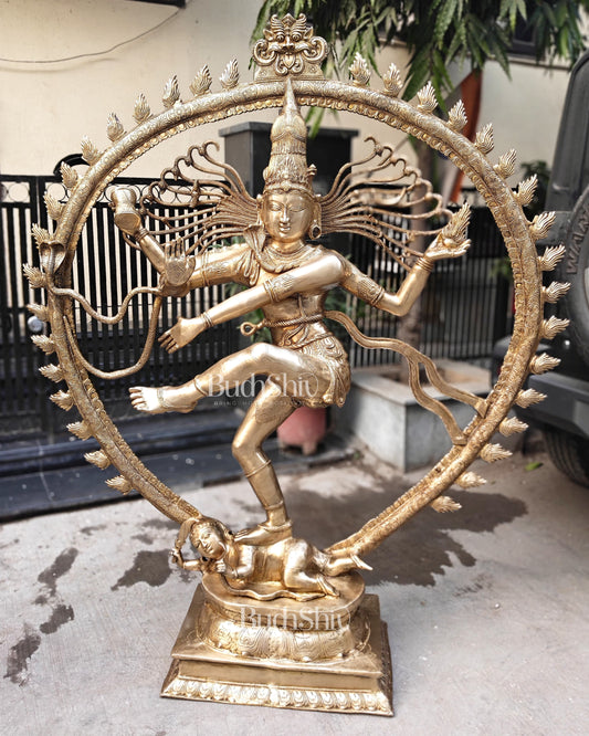 Exquisite 6 feet Brass Nataraja Statue – Grand Temple-Grade Sculpture