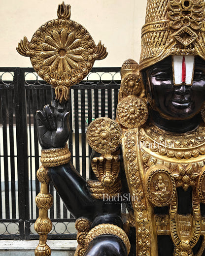 Brass Tirupati Balaji Lord Venkateshwara 6 feet tall/69 inch