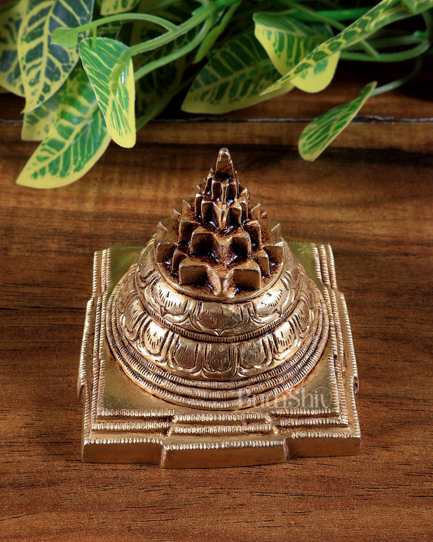 Brass Superfine Maha Meru Shree Yantra | Sacred Vastu & Prosperity Energizer (3.5 Inch)