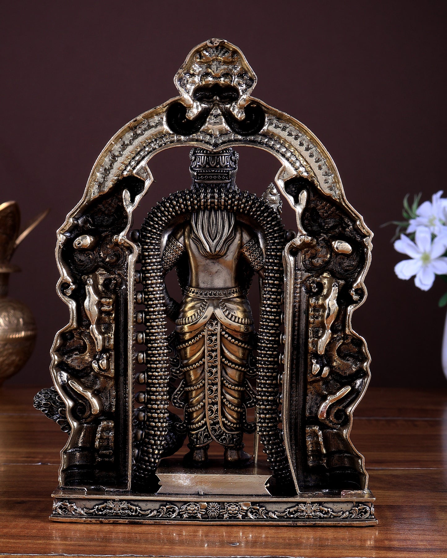 Brass Superfine Murugan Swamy Idol | Divine Handcrafted Kartikeya Murti (8 Inch)