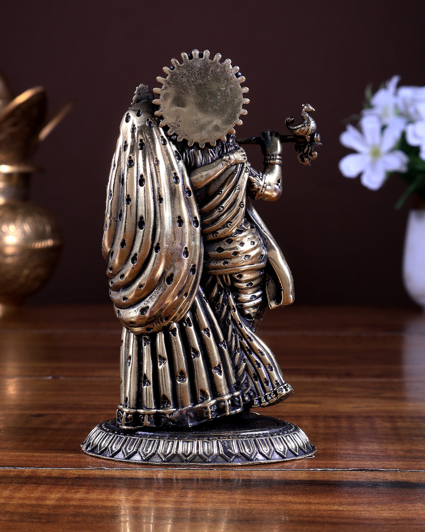 Brass Superfine Radha Krishna Idol 5.2 inch