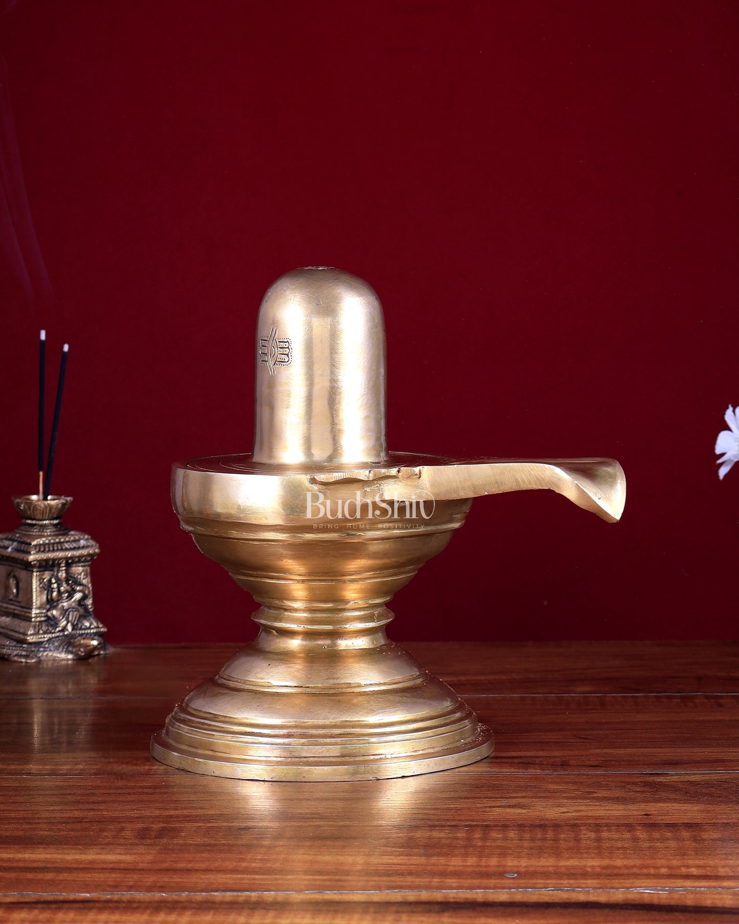 Unique Pure Brass Shiva Lingam Idol 9"