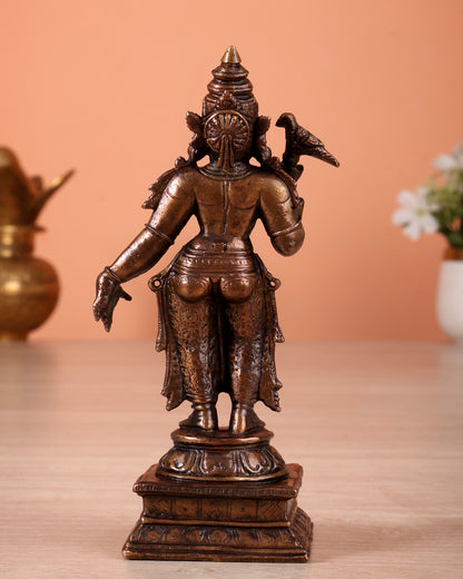 Pure Copper Goddess Meenakshi Idol (4.5 Inch, 310 gm)