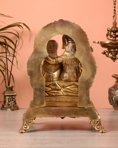 Pure Brass Shiva Parivar Statue 12 inch