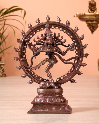 Pure Copper Nataraja Statue – Dancing Shiva Idol (7 Inch, 696 gm)