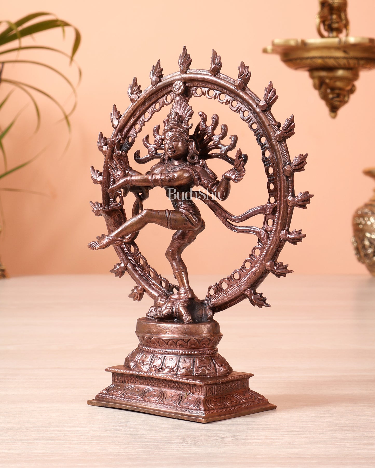 Pure Copper Nataraja Statue – Dancing Shiva Idol (7 Inch, 696 gm)