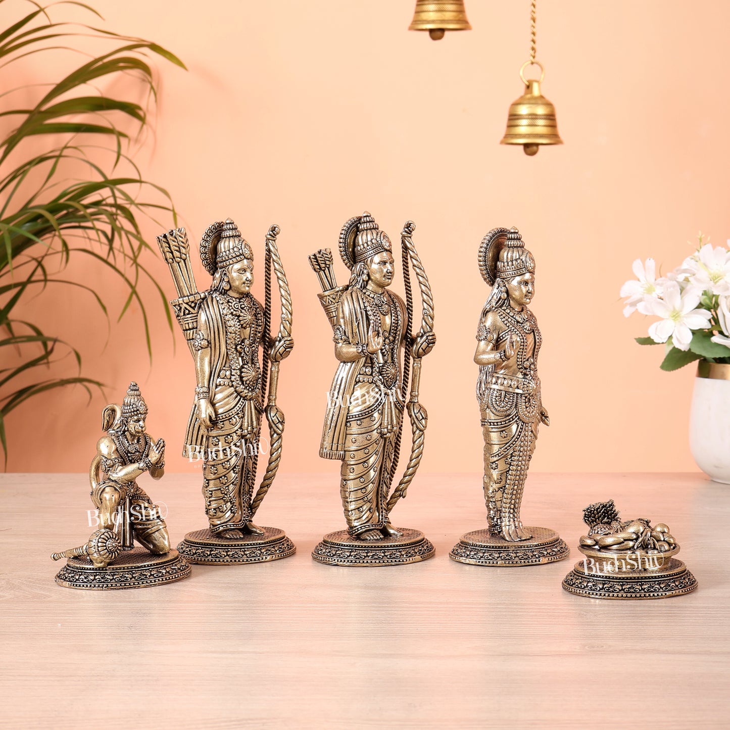 Brass Superfine Ram Darbar Individual Idol Set 7.5 inch