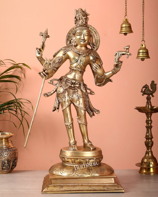 Pure Brass Pashupatinath Lord Shiva standing Statue – 21 inch