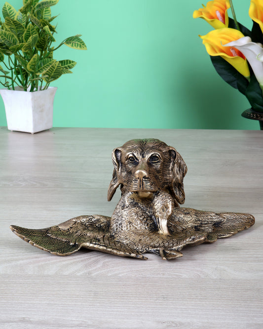 Brass Inkwell Ink Pot – Vintage Design Dog face design