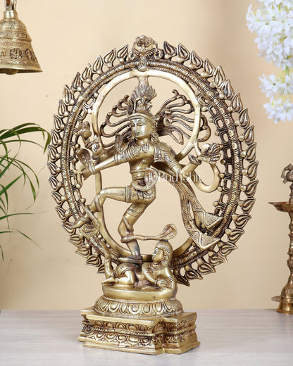 Brass Nataraja Statue with om background 20 inch