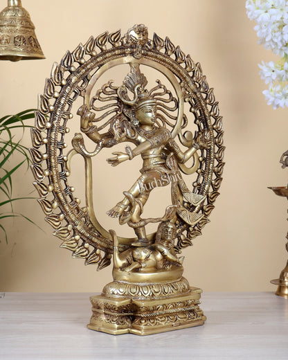 Brass Nataraja Statue with om background 20 inch