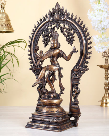 Brass Nataraja statue antique finish  - 18" Height