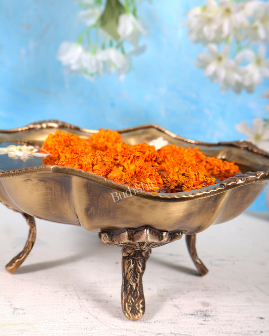 Unique Brass Urli Bowl – Lightweight Matte Finish Decorative Urli (9.9 Inches)