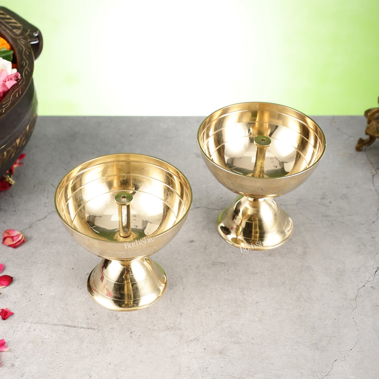 Brass oil diya Lamp 4"