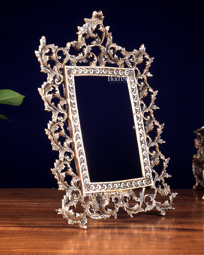 Antique Brass Photo Frame – Wall Hanging & Tabletop with Adjustable Stand ( 14 inch ) - Budhshiv.com