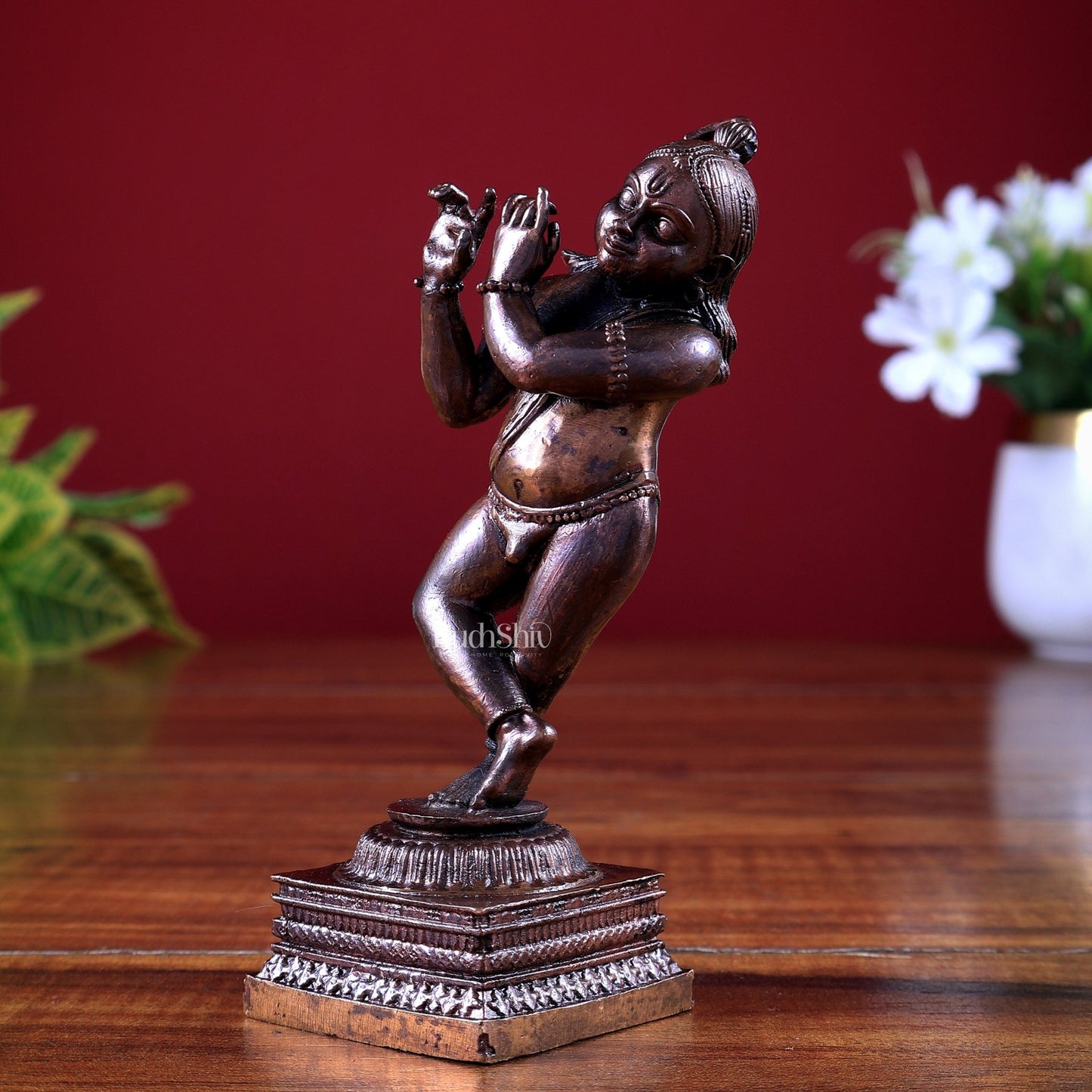 Antique Copper Yashodha Nandan Bal Krishna Idol | Limited Series Murti - Budhshiv.com