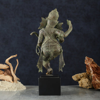 Balinese Bronze Dancing Ganesha Sculpture – 20.5" Height, Lost Wax Casting - Budhshiv.com