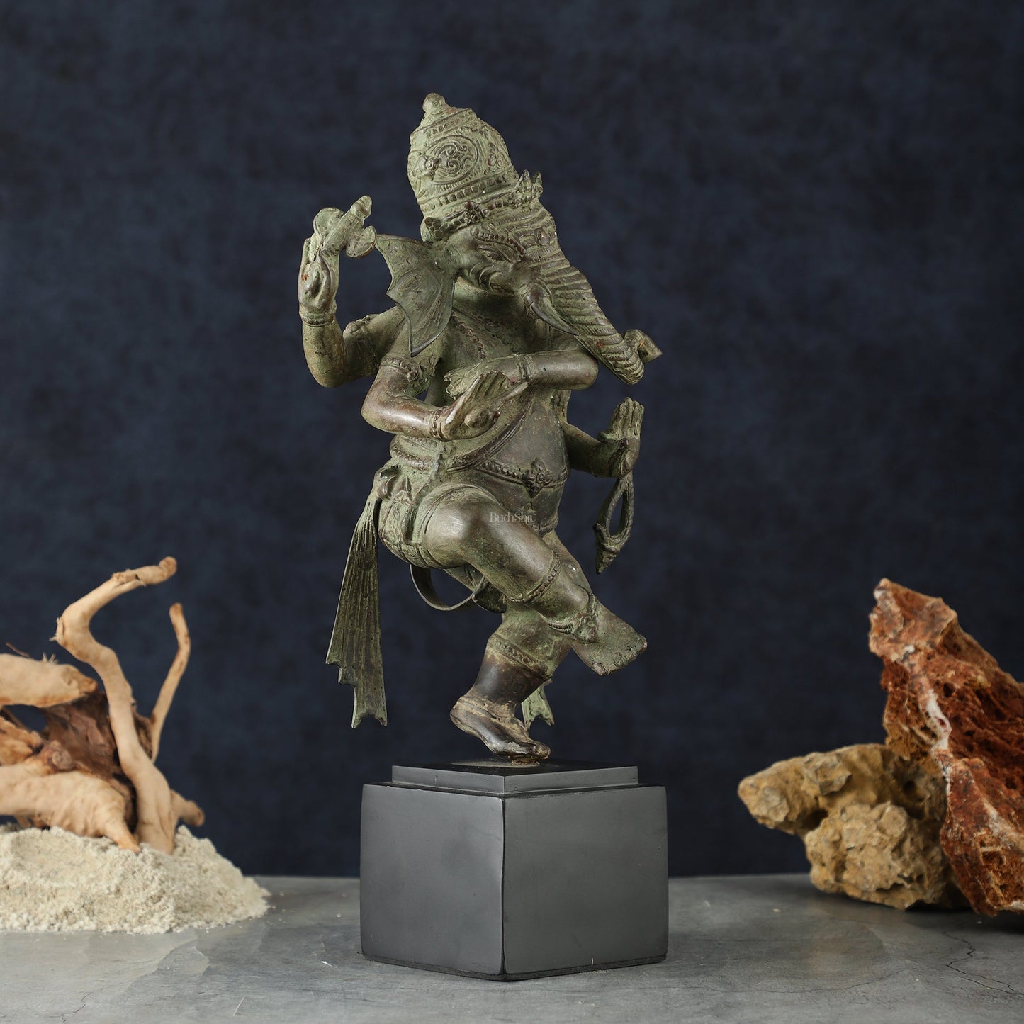 Balinese Bronze Dancing Ganesha Sculpture – 20.5" Height, Lost Wax Casting - Budhshiv.com