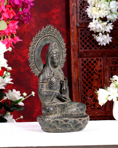 Balinese Bronze Guanyin Bodhisattva Statue | 12 inch - Budhshiv.com