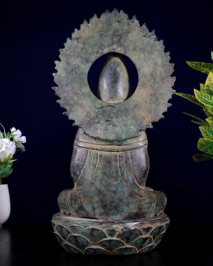 Balinese Bronze Guanyin Bodhisattva Statue | 12" Oriental Art - Budhshiv.com