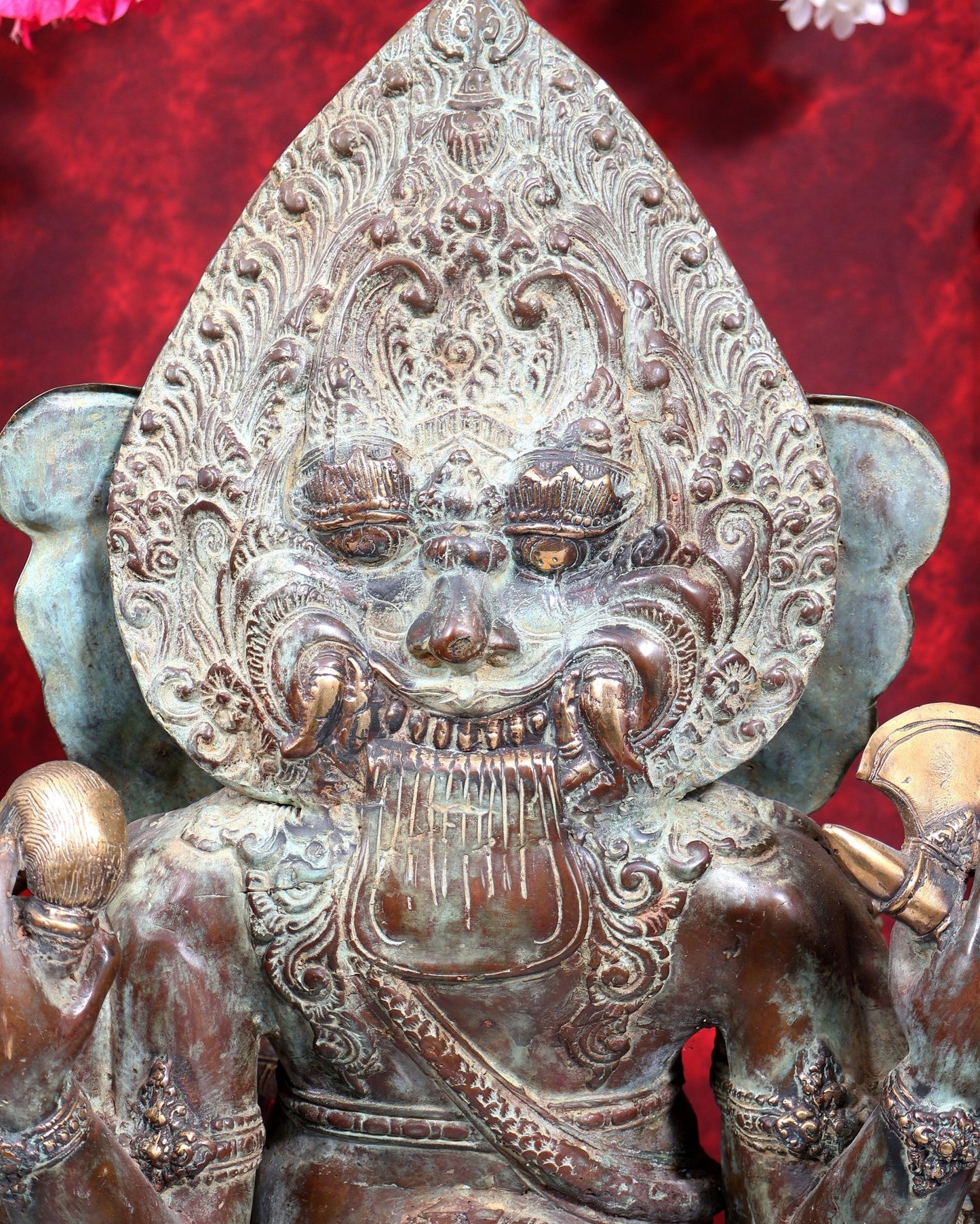 Balinese Bronze Large 10-Armed Standing Ganesha Statue | 37 Inch Grand Temple Sculpture - Budhshiv.com