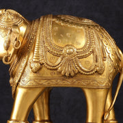 Beautiful Brass Elephant Statue 12.5" - Budhshiv.com