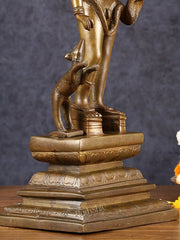 Bhikshasthana Shiva Kaal Bhairava Brass Statue | Height: 14.5 inch - Budhshiv.com