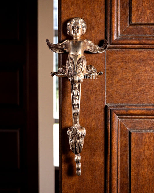 Brass Angel Design Door Handle – Traditional English Home Décor - Budhshiv.com