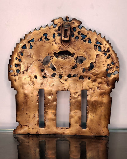 Brass Antique Handcrafted Prabhavali 10.5" x 9.5" - Budhshiv.com