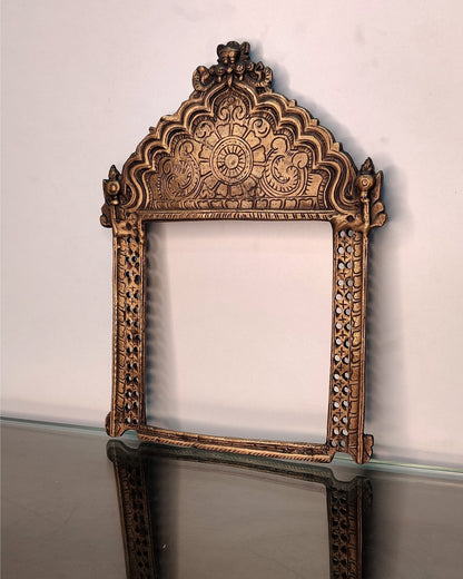 Brass Antique Handcrafted Prabhavali 11" x 8.5" - Budhshiv.com