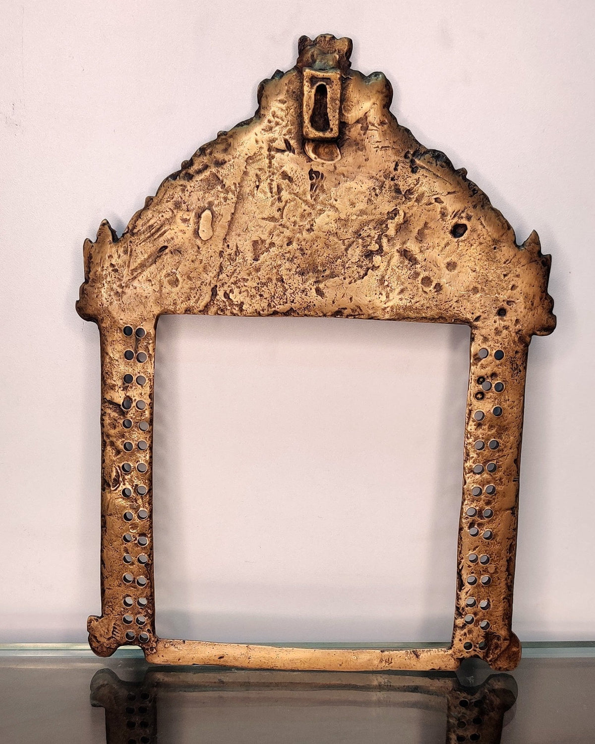 Brass Antique Handcrafted Prabhavali 11" x 8.5" - Budhshiv.com
