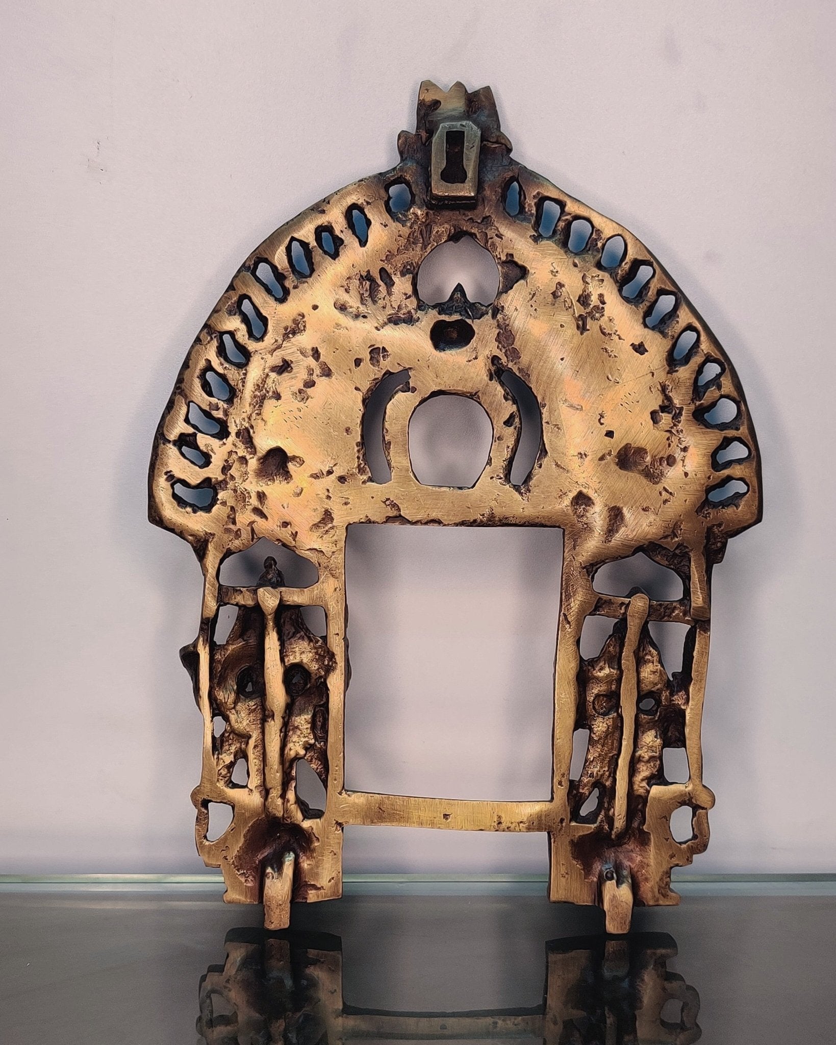 Brass Antique Handcrafted Prabhavali 11" x 8" - Budhshiv.com
