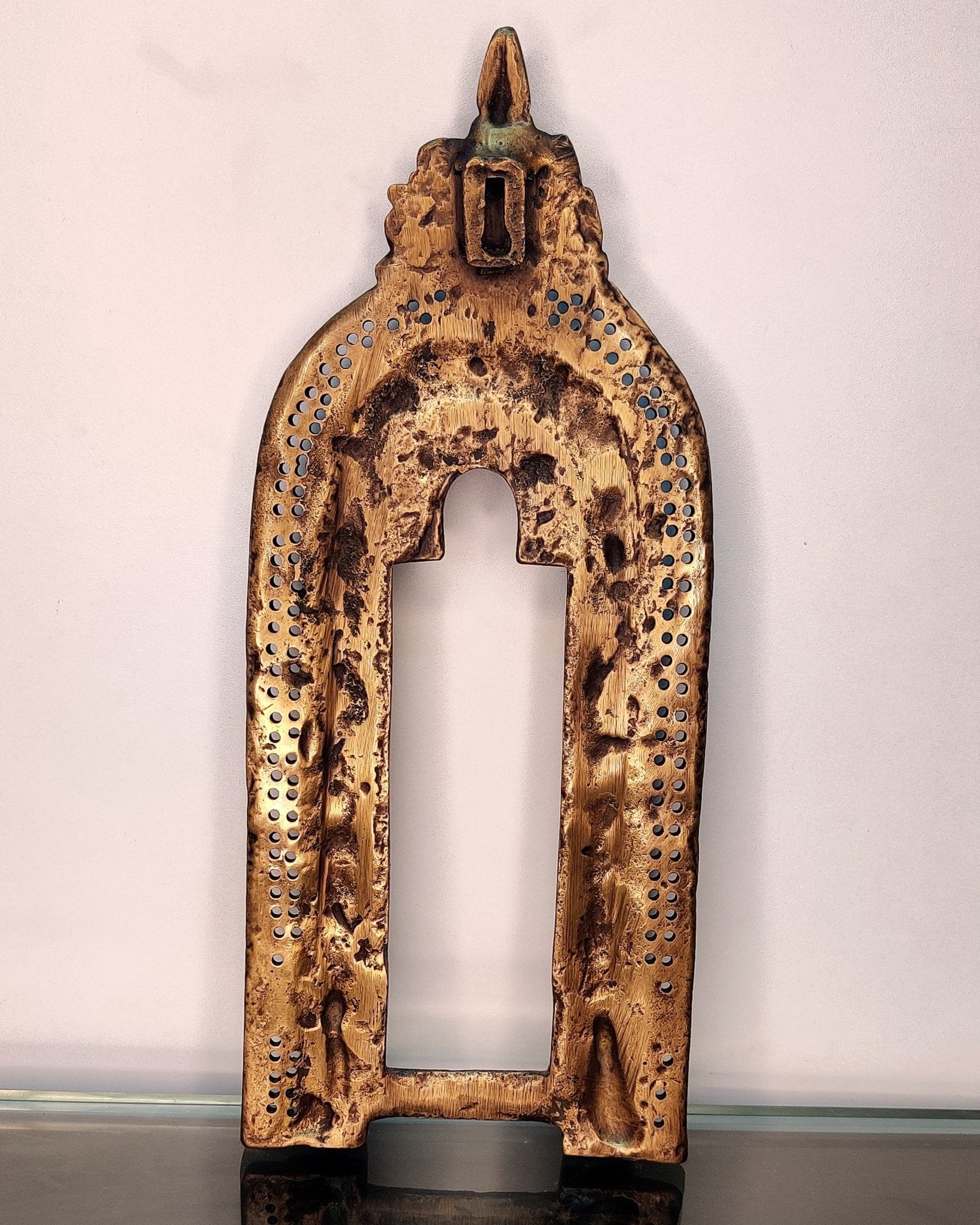 Brass Antique Handcrafted Prabhavali 12.5" x 5.5" - Budhshiv.com