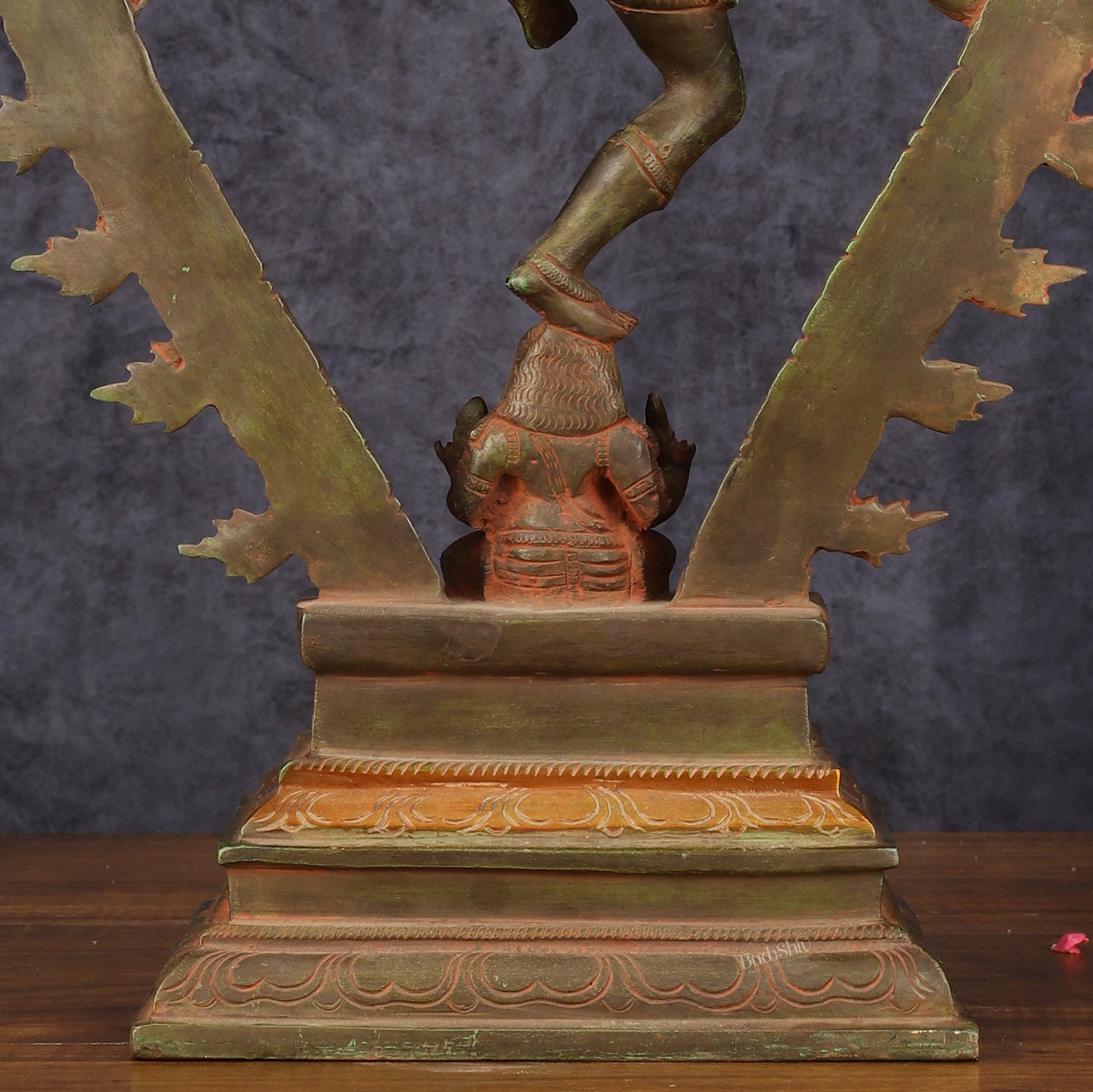 Brass Antique Tone Nataraja Statue - Unique 18" Tall - Budhshiv.com