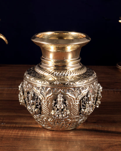 Brass Ashtalakshmi Kalash | 3D - Budhshiv.com