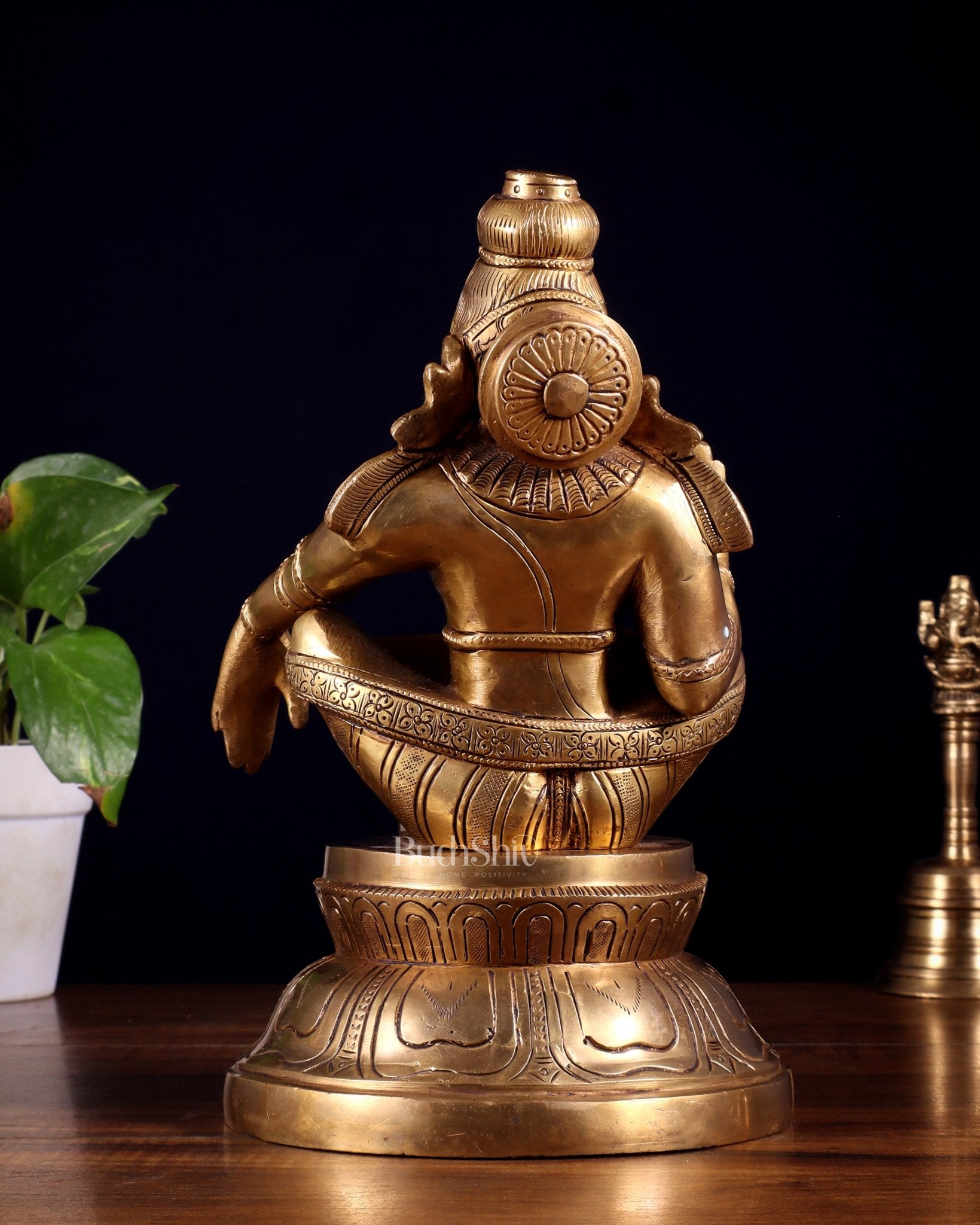 Brass Ayyappan Statue 9.5 - Budhshiv.com