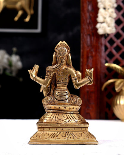 Brass Balambika Idol – Superfine Goddess Sculpture with Enhanced Carvings 4.5 inch - Budhshiv.com