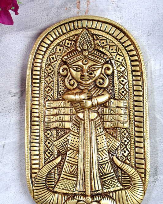 Brass Bengali Durga Mahishasura Mardini Wall Hanging – Unique Handcrafted Divine Wall Art - Budhshiv.com