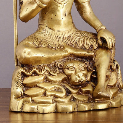 Brass Blessing Lord Shiva Statue - 14" with Elegant Detailing - Budhshiv.com