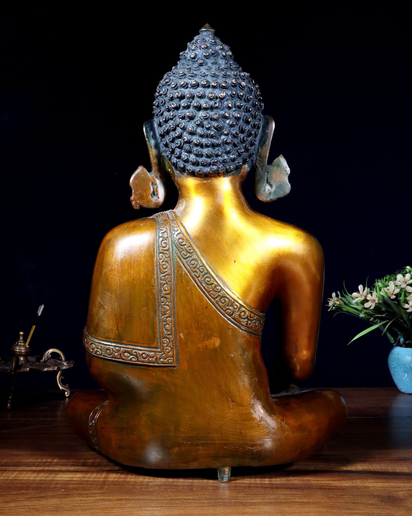 Brass Buddha Statue | 14 inch - Budhshiv.com