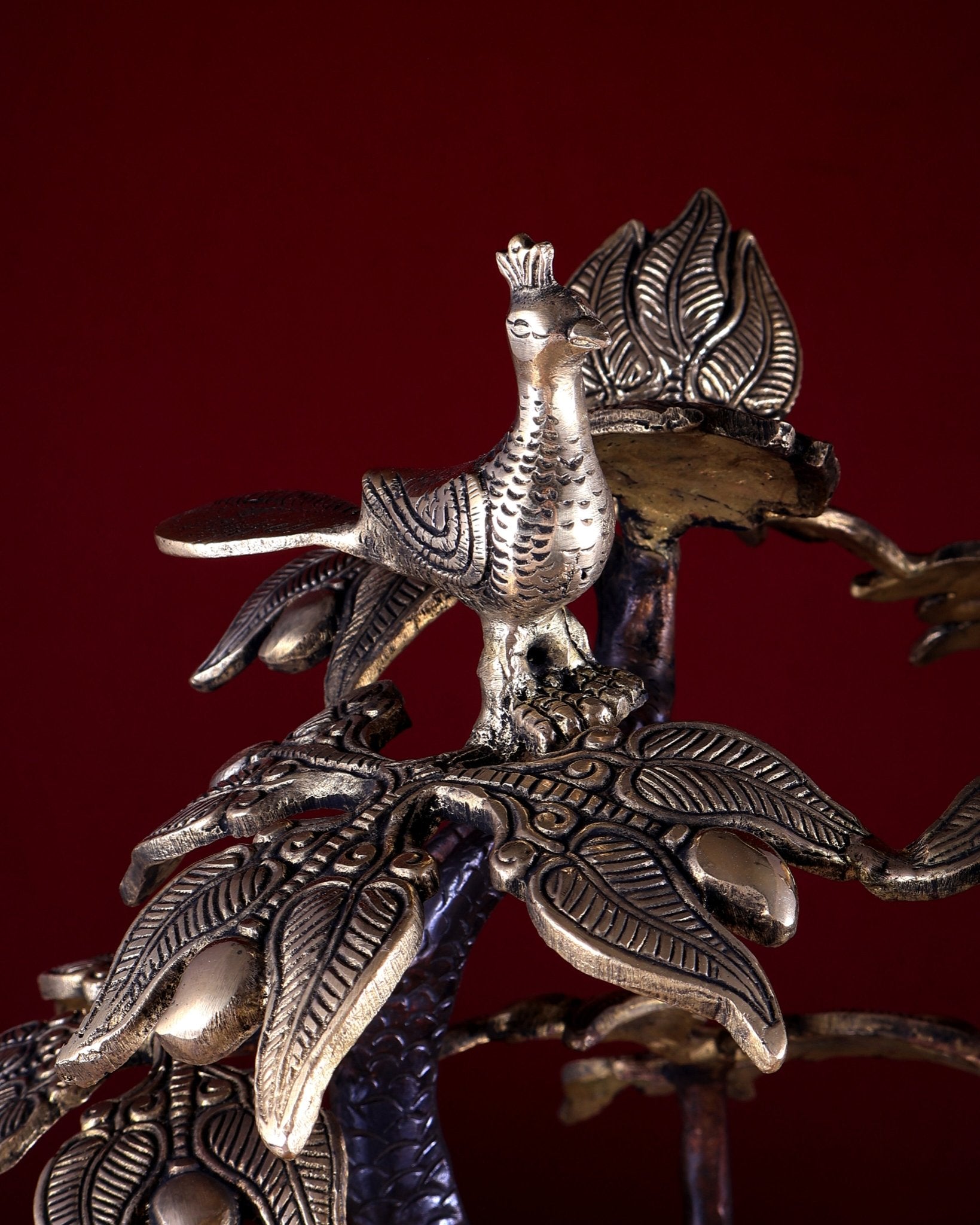 Brass Buddha Under Tree Statue 18 inch - Budhshiv.com