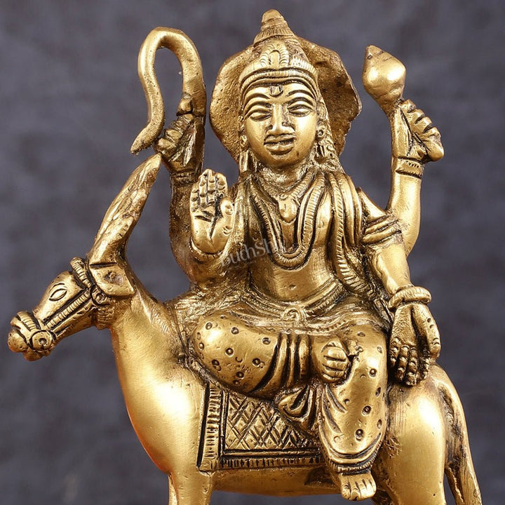 Brass Chandra Dev Graha Soma Dev Idol for Pooja & Vastu - 6.5 Inch Height - Budhshiv.com