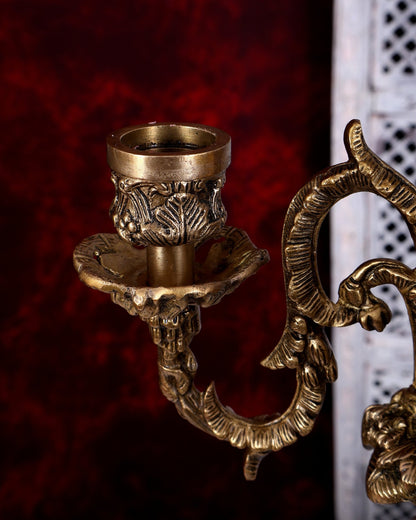 Brass Classic Multi Candle Stand — English Style 20.5 inch - Budhshiv.com