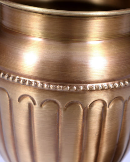 Brass Container Jar with Lid 9.5 inch - Budhshiv.com