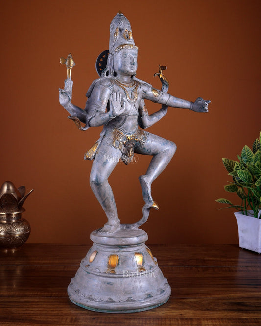Brass Dancing Shiva Statue 22 inch - Budhshiv.com