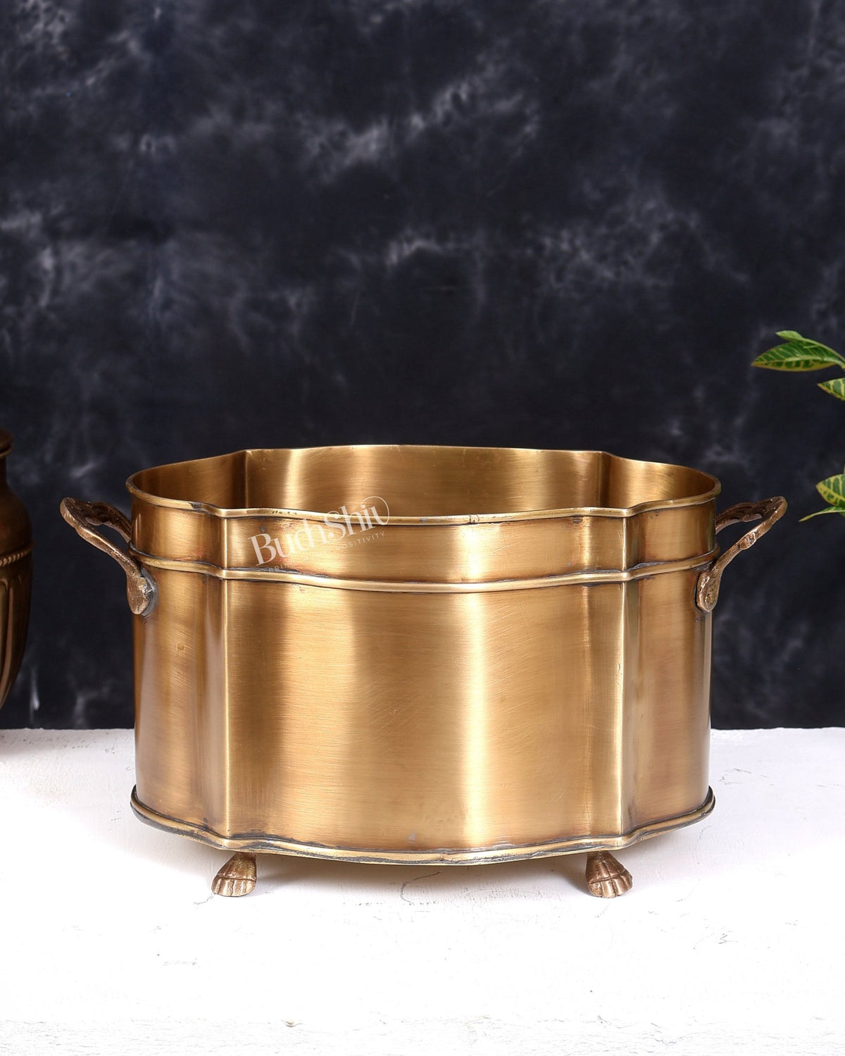 Brass Flower/Fruit Basket for Home Decor 13 inch wide - Budhshiv.com