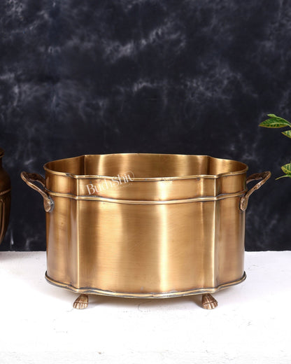 Brass Flower/Fruit Basket for Home Decor 13 inch wide - Budhshiv.com