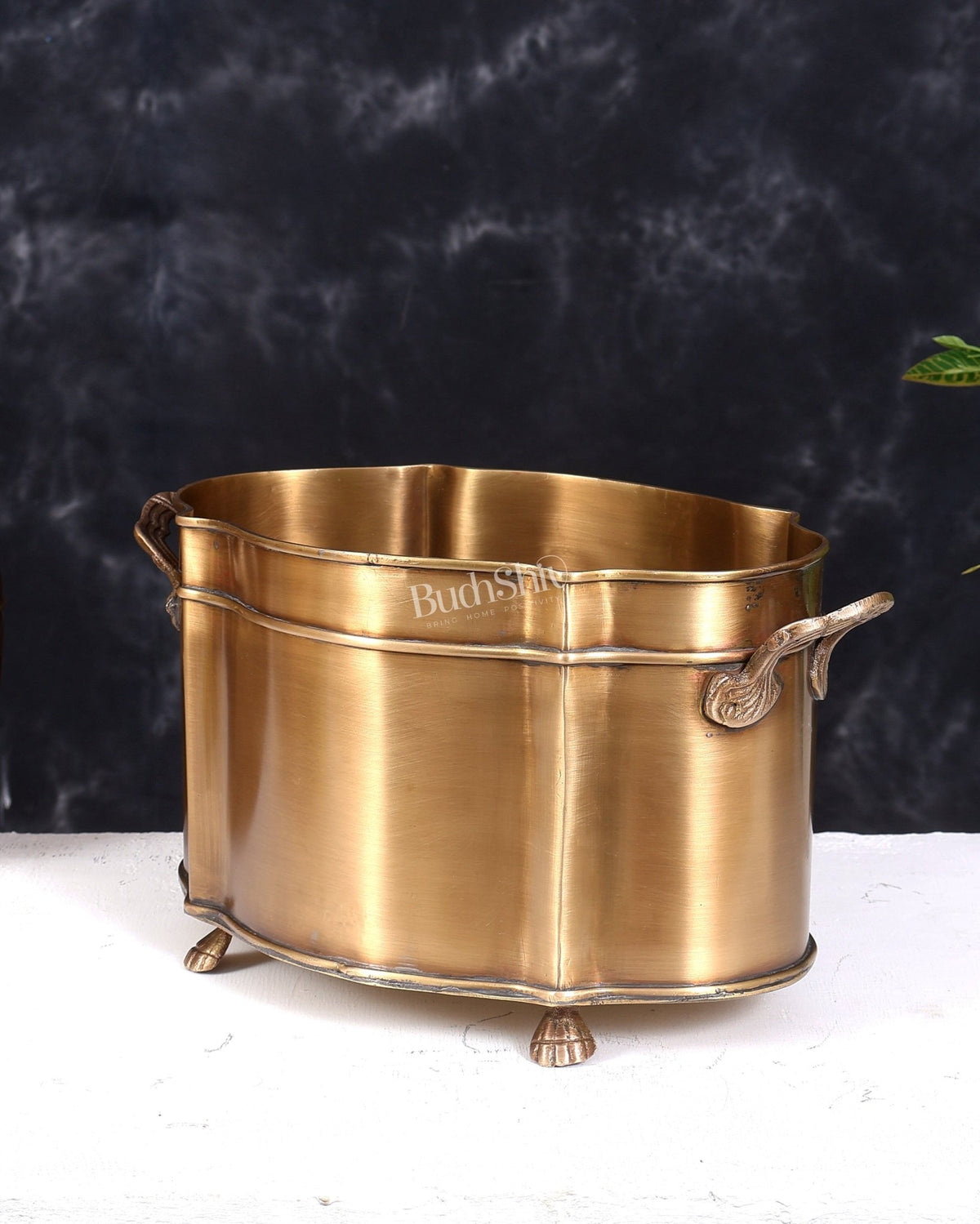 Brass Flower/Fruit Basket for Home Decor 13 inch wide - Budhshiv.com